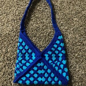 Royal Blue Polka Dot Tote Bag